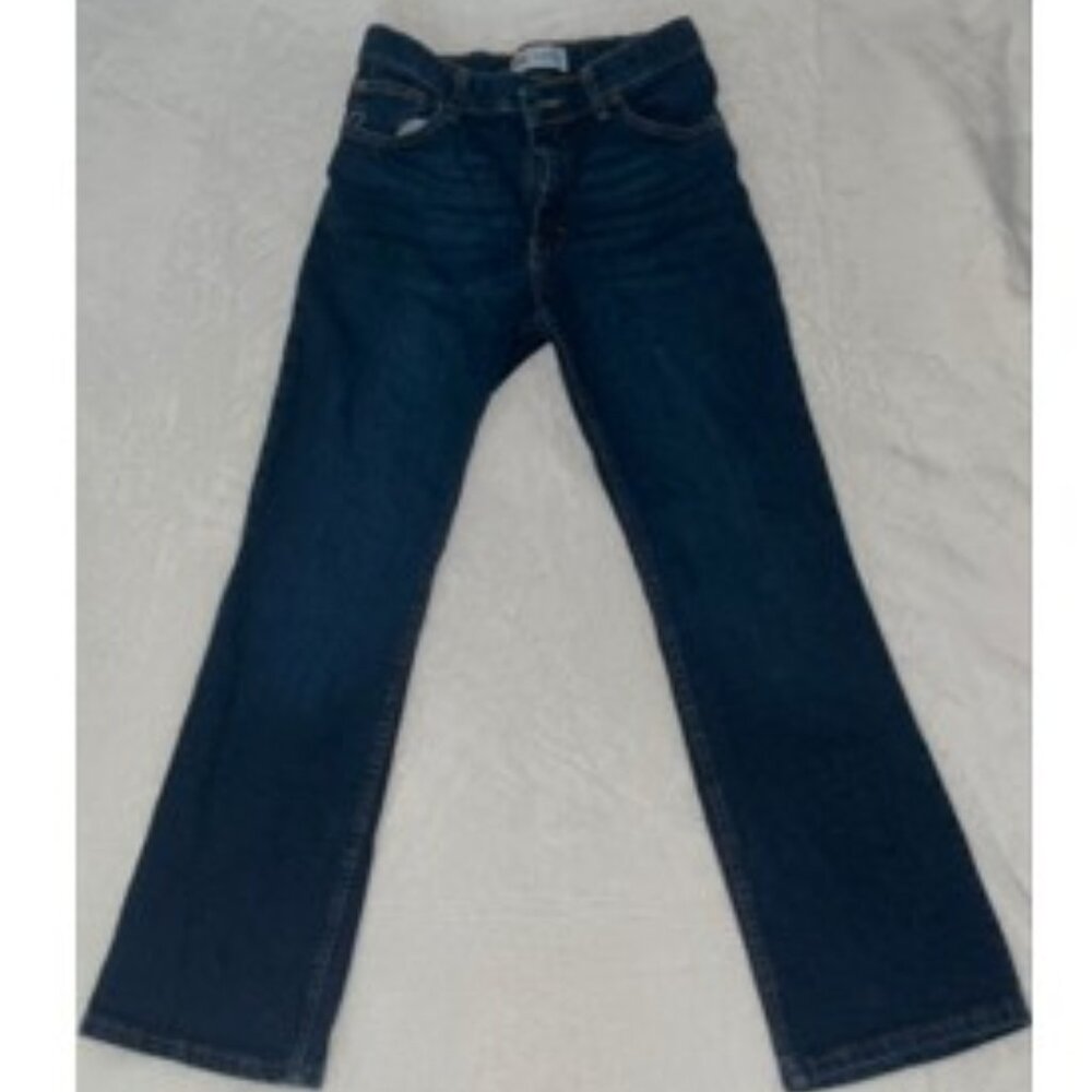 Wrangler Classic Boot Jeans Women 24x26 Size 14 Regular Blue Denim Wide Leg Fit
